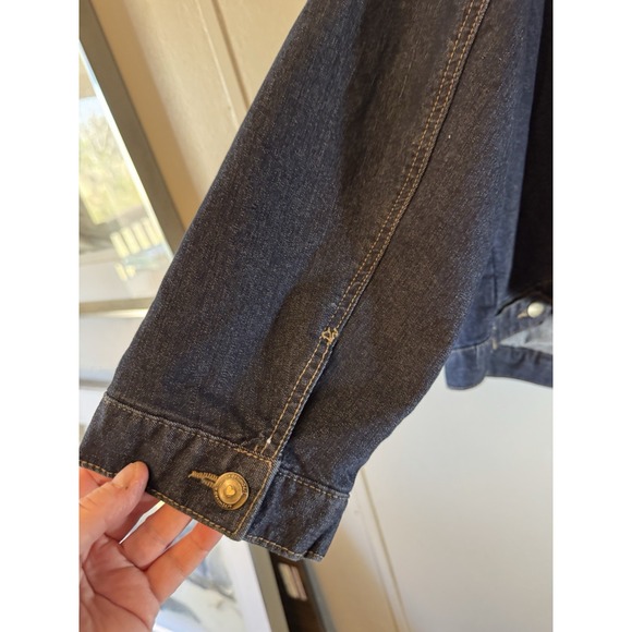 Denim 24/7 Plus Size Floral Embroidered Jean Jacket Size 32W - Picture 5 of 5